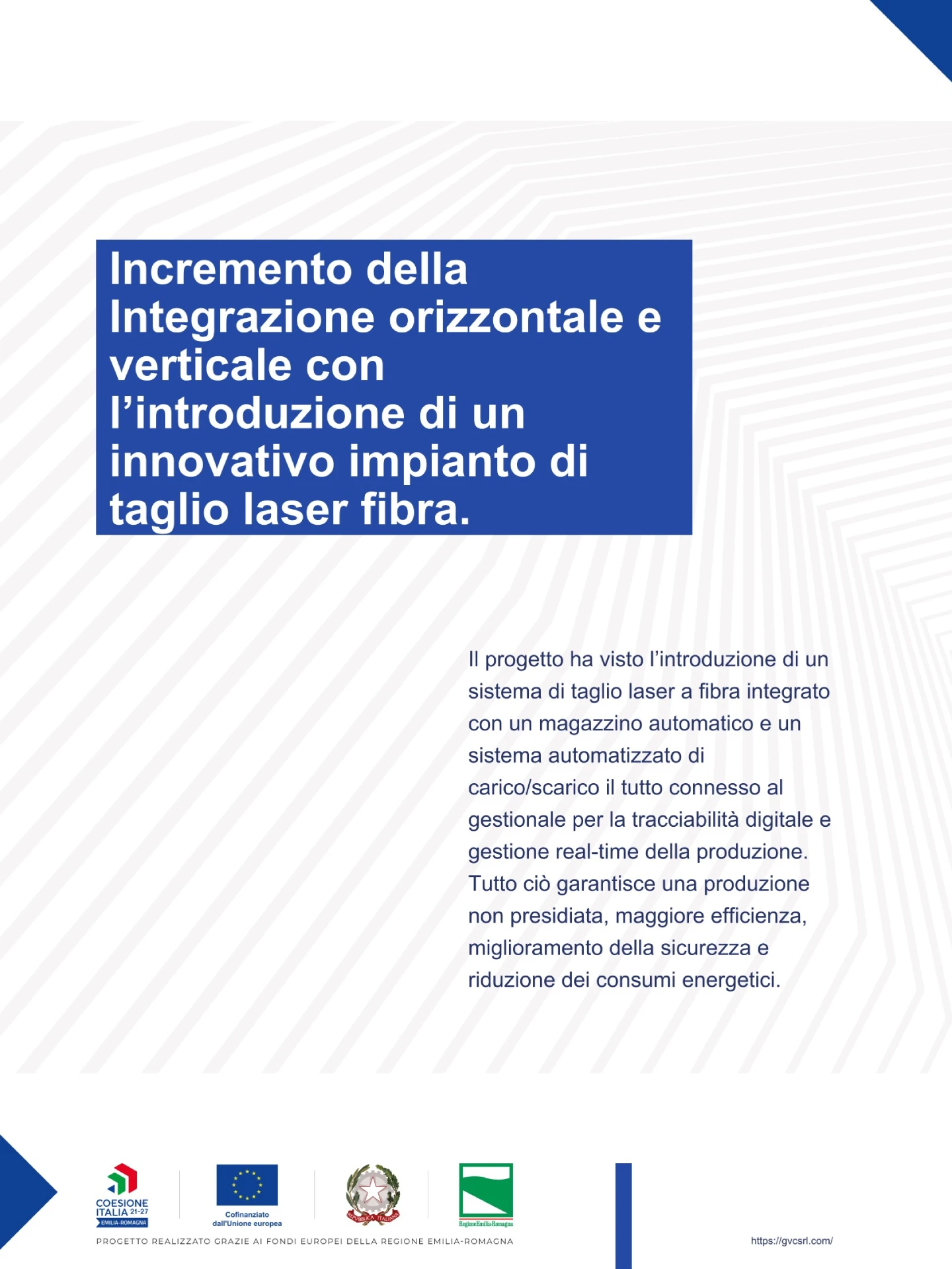 Locandina per la transizione digitale dei processi produttivi di GVC srl